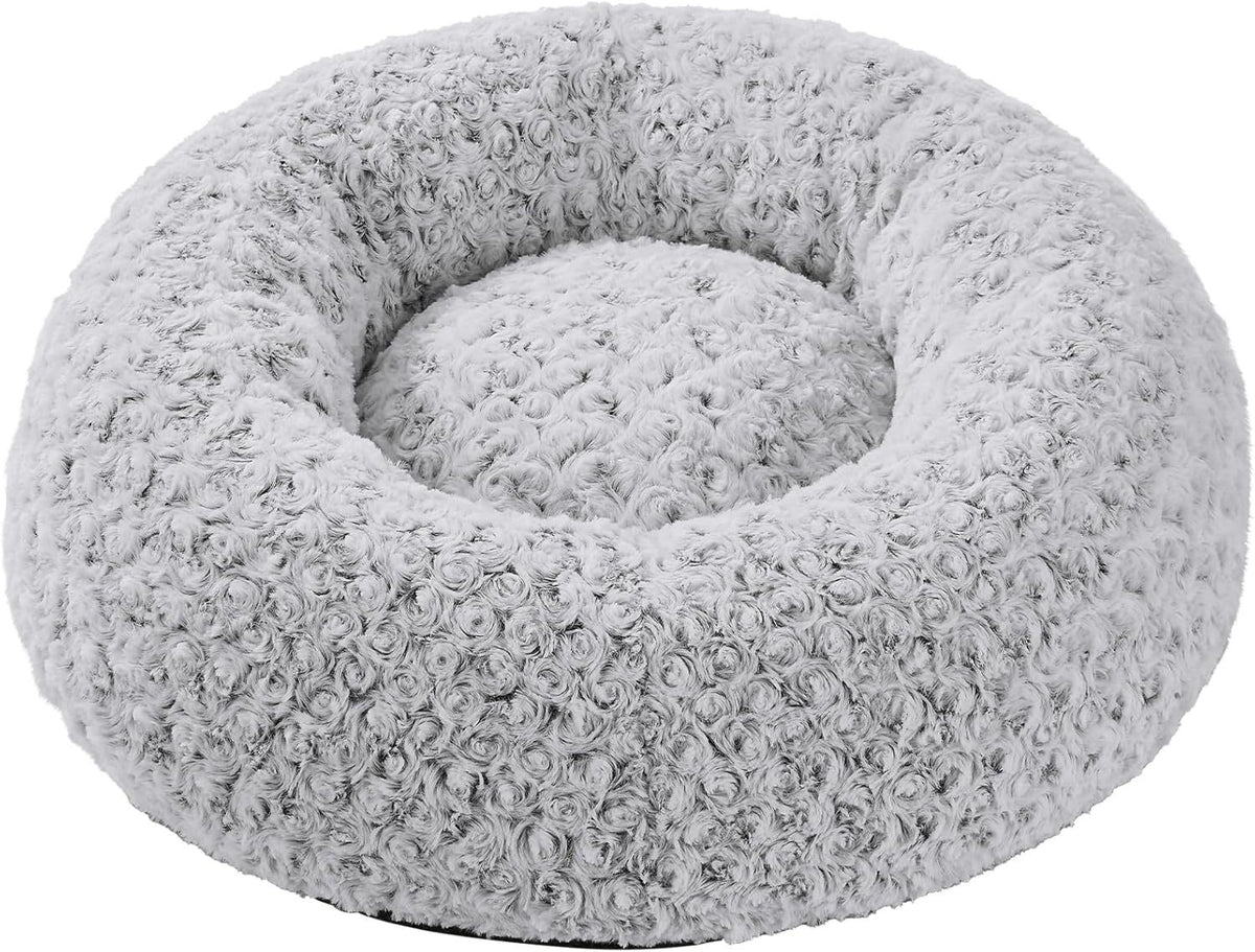 Round Plush Pet Bed for Dogs Cats Warm Cozy Dog Mat Nest