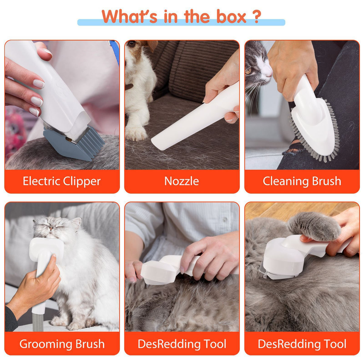Pet grooming vacuum. 2.5L holding capacity