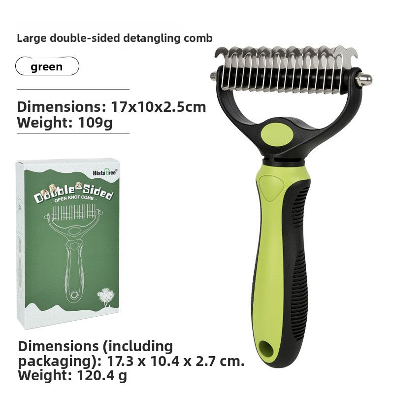 Pet Comb Three-in-One Detangling Grooming Tool for Dogs and Cats