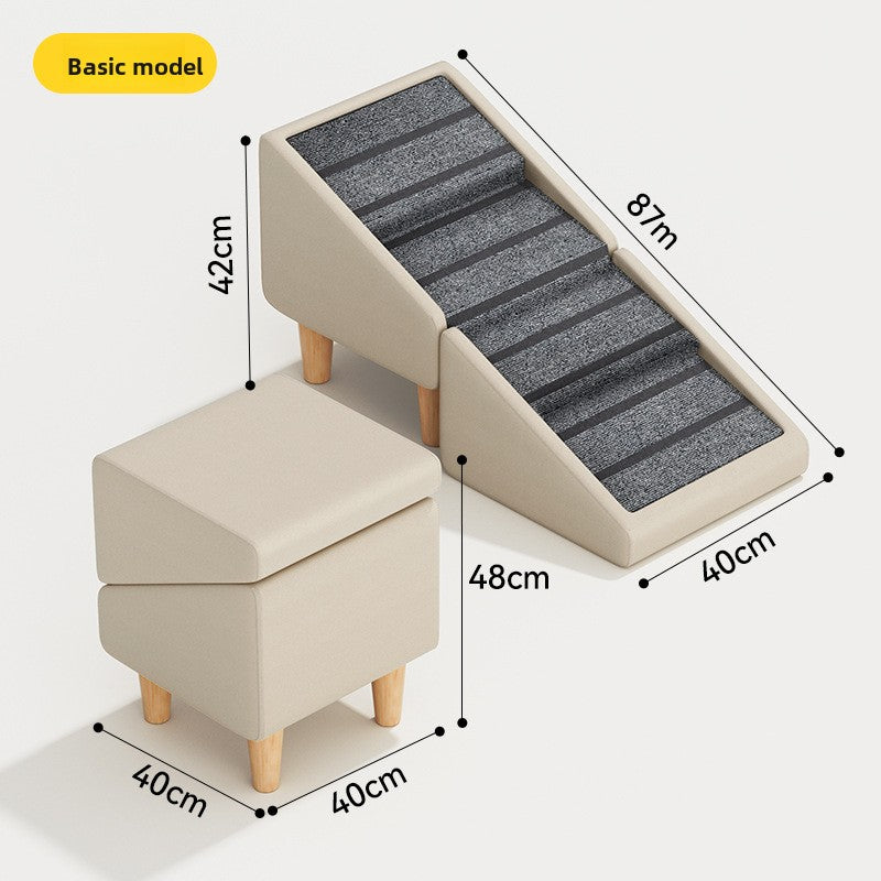 Foldable Pet Stairs Ramp with Non-Slip Surface