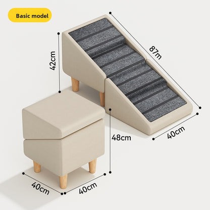 Foldable Pet Stairs Ramp with Non-Slip Surface