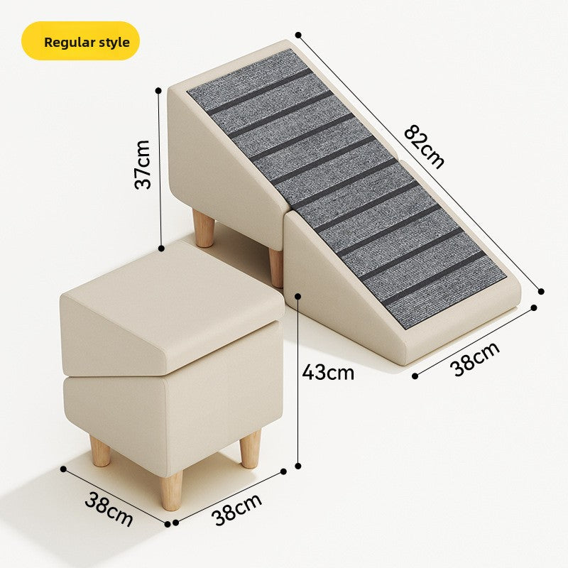 Foldable Pet Stairs Ramp with Non-Slip Surface