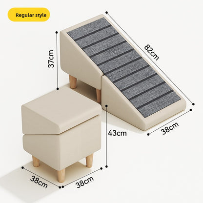 Foldable Pet Stairs Ramp with Non-Slip Surface