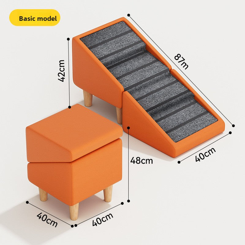 Foldable Pet Stairs Ramp with Non-Slip Surface