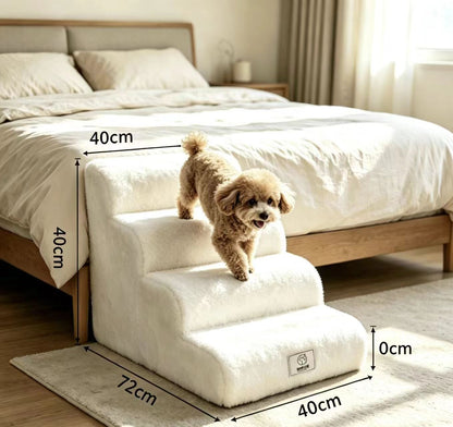 Detachable Washable Pet Stairs with Non-Slip Ramp