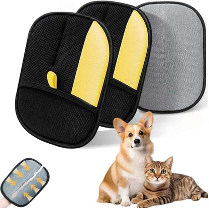 pet hair static-eliminating glove