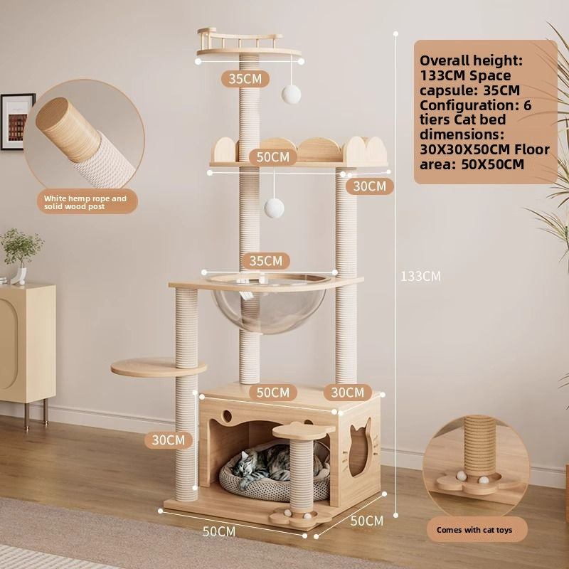 Solid Wood Cat Climbing Tree