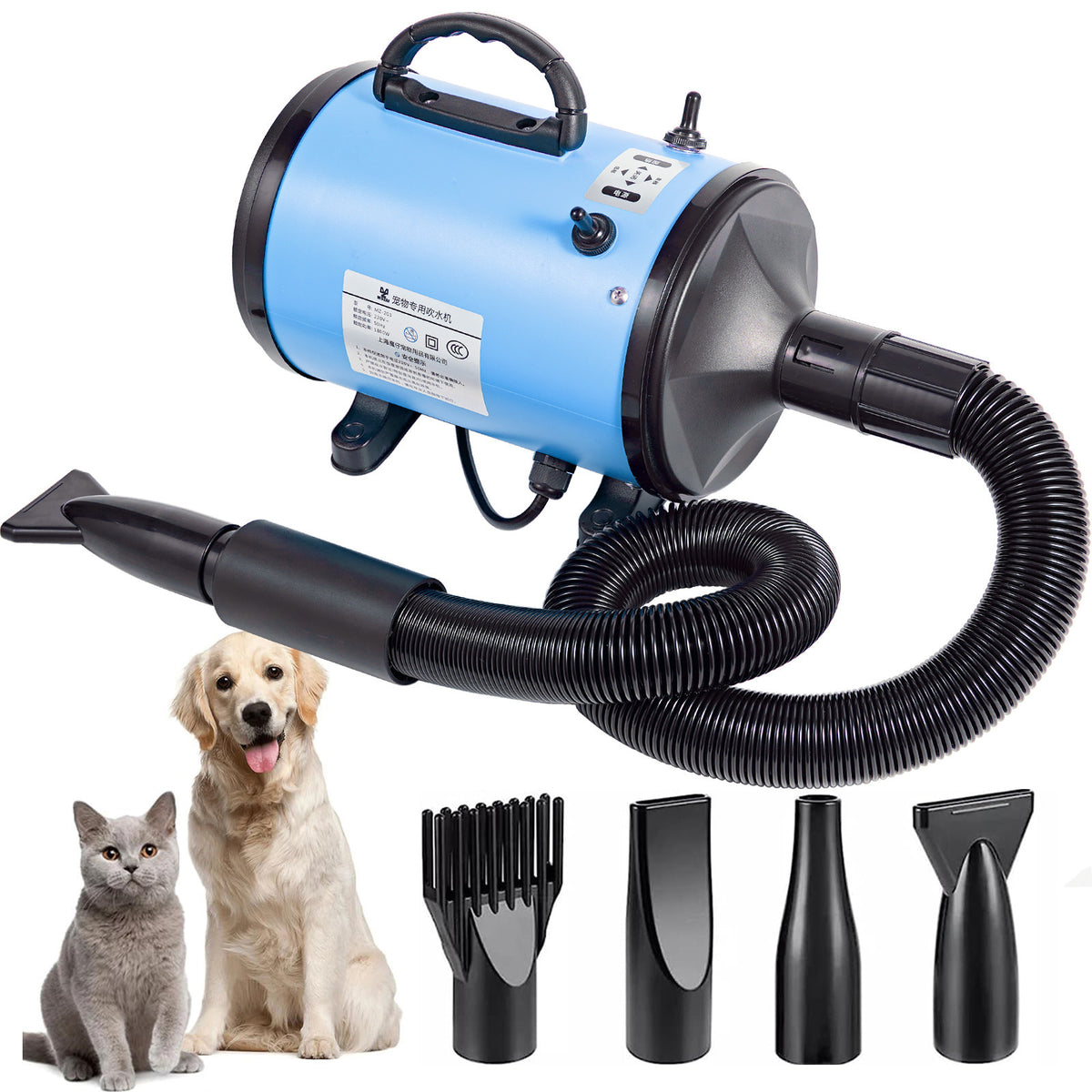 Pet Hair Dryer with Dual Speed Settings