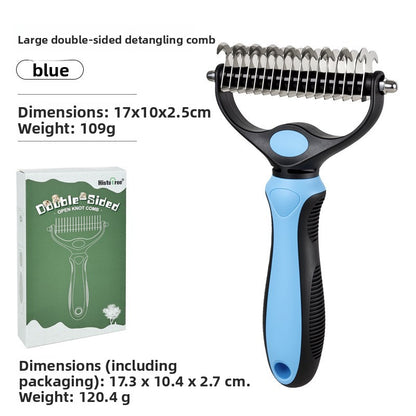 Pet Comb Three-in-One Detangling Grooming Tool for Dogs and Cats