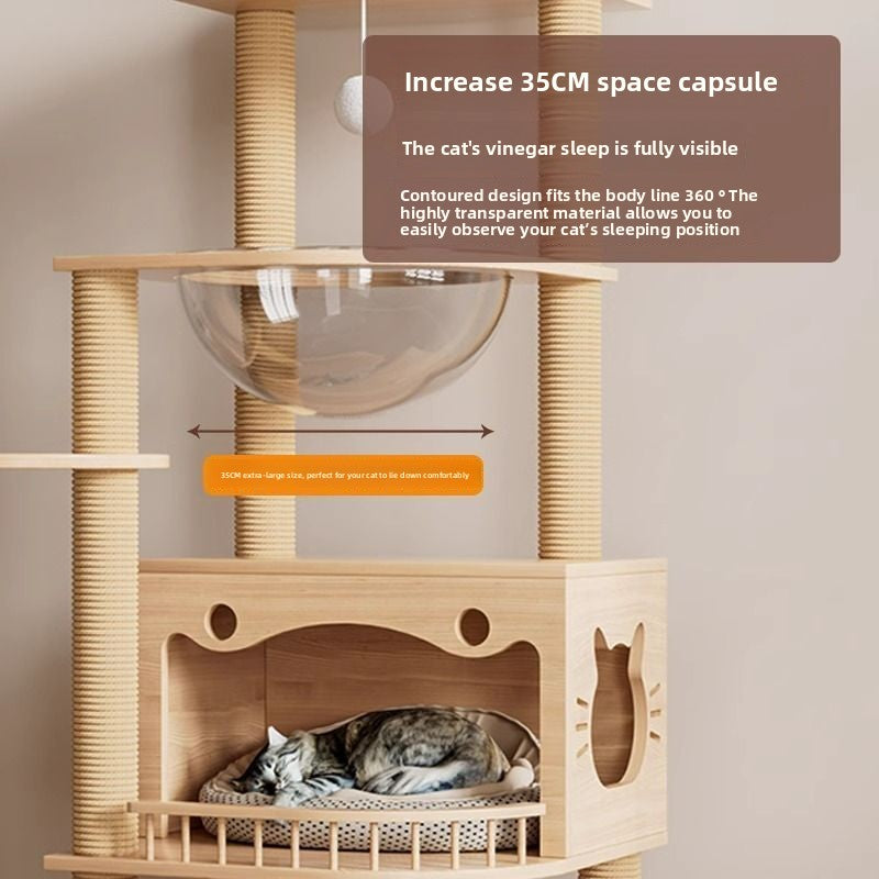 Solid Wood Cat Climbing Tree