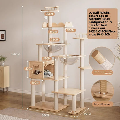 Solid Wood Cat Climbing Tree