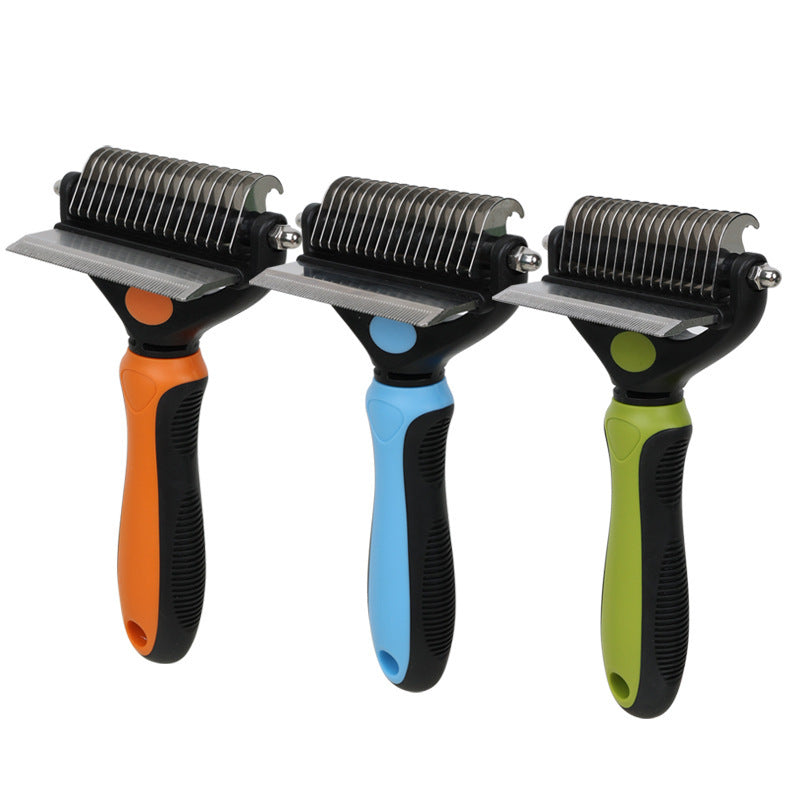 Pet Comb Three-in-One Detangling Grooming Tool for Dogs and Cats