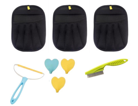 pet hair static-eliminating glove