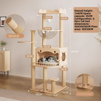 Solid Wood Cat Climbing Tree