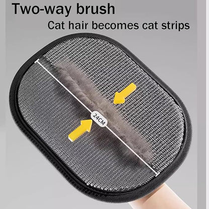 pet hair static-eliminating glove