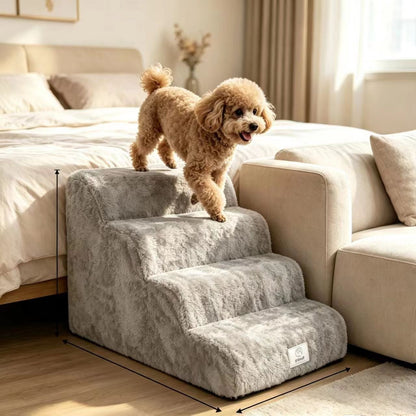 Detachable Washable Pet Stairs with Non-Slip Ramp