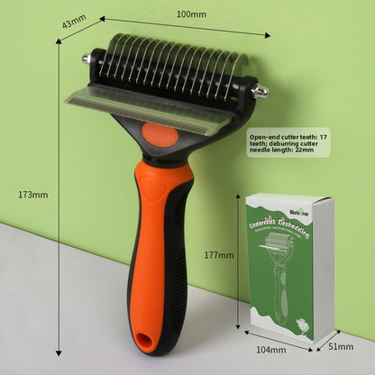 Pet Comb Three-in-One Detangling Grooming Tool for Dogs and Cats