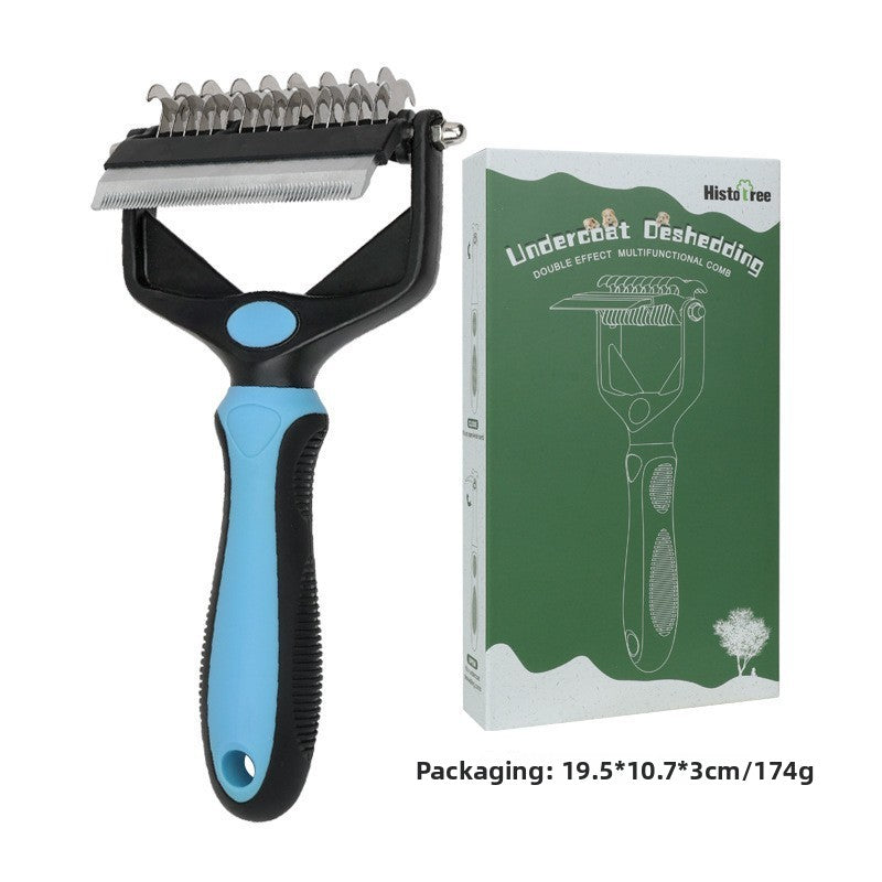 Pet Comb Three-in-One Detangling Grooming Tool for Dogs and Cats