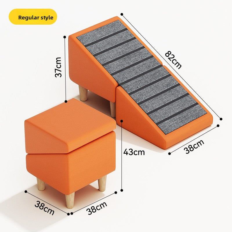 Foldable Pet Stairs Ramp with Non-Slip Surface