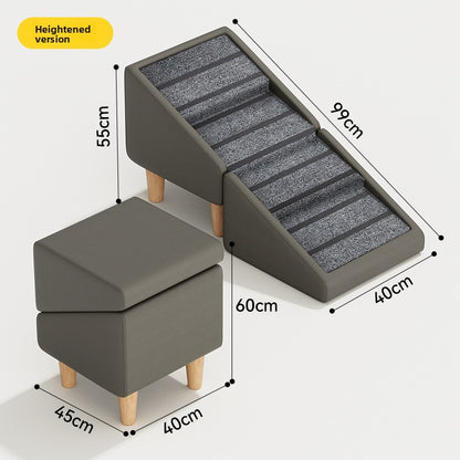Foldable Pet Stairs Ramp with Non-Slip Surface