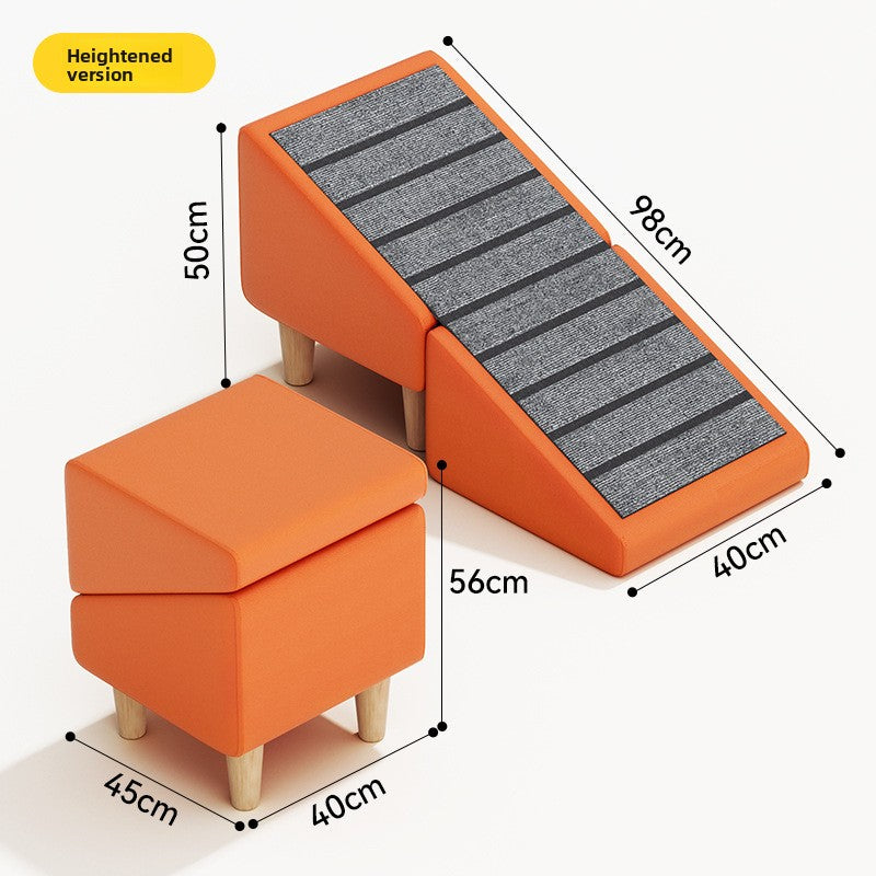 Foldable Pet Stairs Ramp with Non-Slip Surface